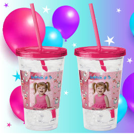 Cute Pastel Ghost Acrylic Tumbler Birthday Gift Take Away Mugg