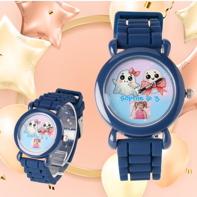 Cute Pastel Ghost Kids Watch Birthday Gift Armbandsur (Skapare uppladdad)