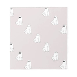 Cute Pastel Ghost Pattern Anteckningsblock