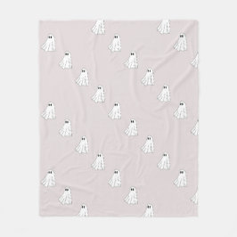 Cute Pastel Ghost Pattern Fleecefilt