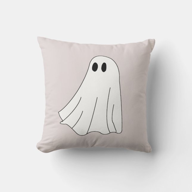Cute Pastel Ghost Pattern Kudde (Framsida)
