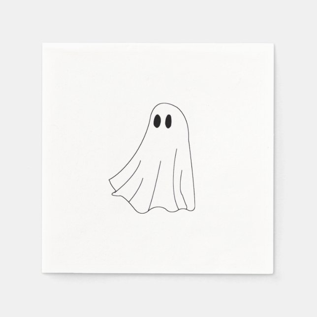 Cute Pastel Ghost Pattern Pappersservett (Framsidan)