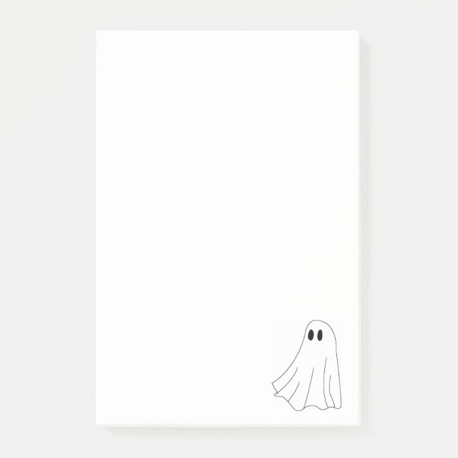 Cute Pastel Ghost Pattern Post-it Block (Framsida)