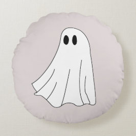 Cute Pastel Ghost Pattern Rund Kudde