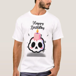Cute Pastel Goth Skull Birthday T Shirt