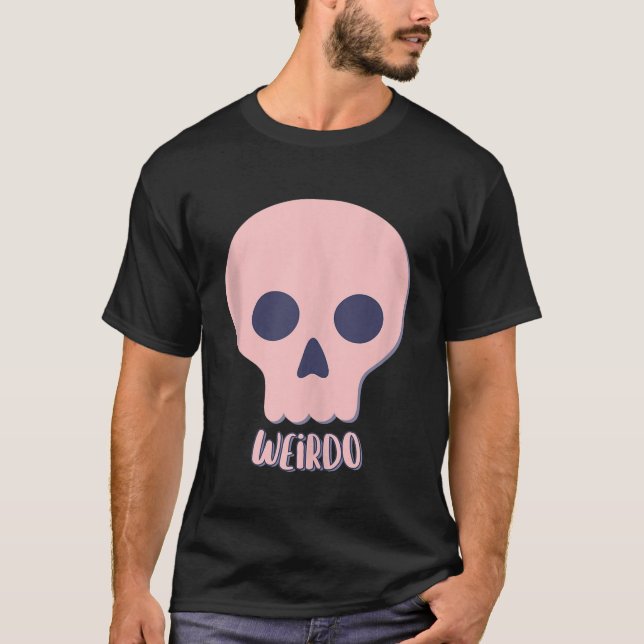Cute Pastel Goth Skull Weirdo Aesthetic Gothic Pun T Shirt (Framsida)