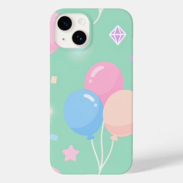 Cute pastel green with balloons (Baksida)