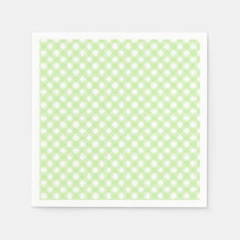 Cute Pastel Grönt Gingham Mönster Napkins