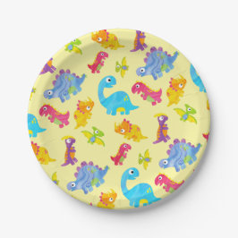 Cute Pastel Gult Unisex Baby Dinosaur Birthday