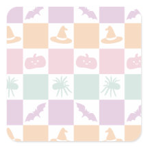 Cute Pastel Halloween-grafik & Checkerboard
