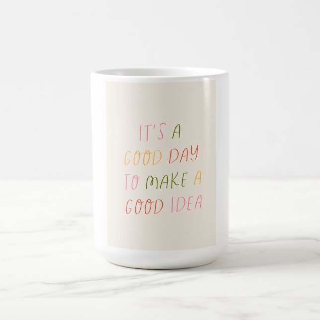 Cute Pastel Hand Lettering Motivational Quote Art  Kaffemugg (Center)