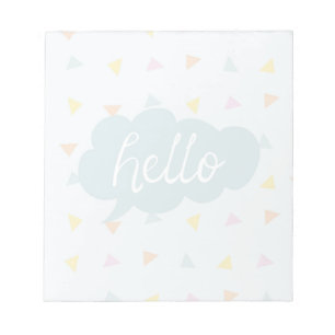 Cute Pastel Hej Anteckningsblock