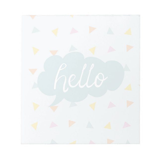 Cute Pastel Hej Anteckningsblock (Framsida)