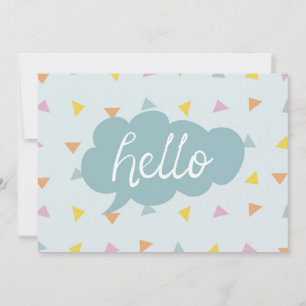 Cute Pastel Hej Kort
