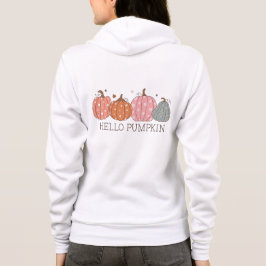 Cute Pastel Hej Pumpkin Fullt Zip T Shirt