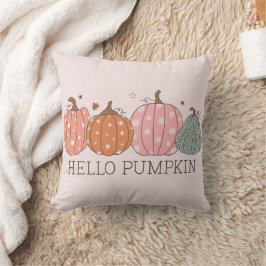 Cute Pastel Hej Pumpkin Kudde