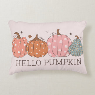 Cute Pastel Hej Pumpkin Prydnadskudde
