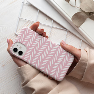 Cute pastel herringbone mönster på rosa