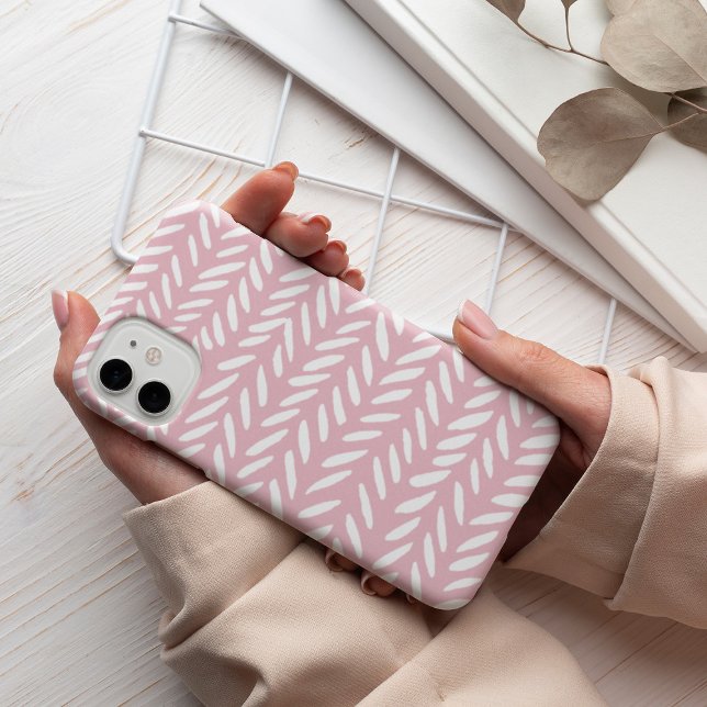 Cute pastel herringbone mönster på rosa (Skapare uppladdad)