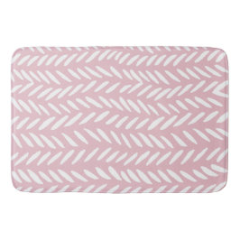 Cute pastel herringbone mönster på rosa Square Badrumsmatta