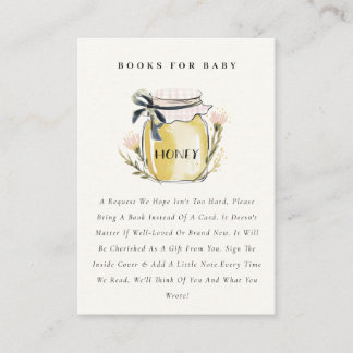 Cute Pastel  Honey Jar Books For Baby Shower Tilläggskort