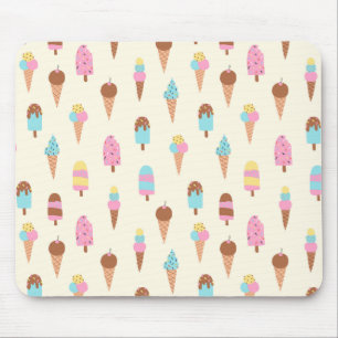 Cute Pastel Ice Cream Sweets Mönster Musmatta