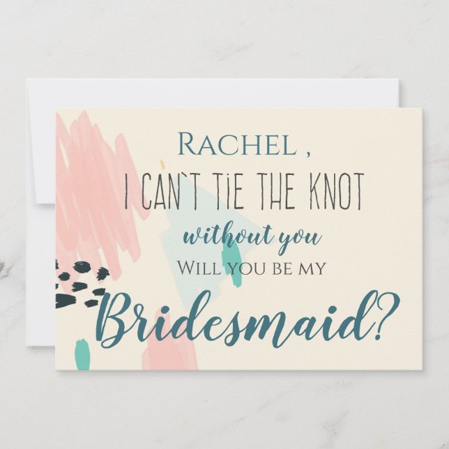 Cute Pastel, jag kan inte tippa Knot utan dig Inbjudningar (Framsida)