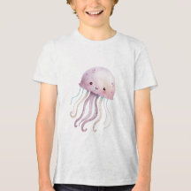 Cute Pastel Jellyfish Watercolor Illustration