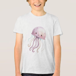 Cute Pastel Jellyfish Watercolor Illustration T Shirt