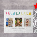Cute Pastel jul Fa La 3 Photo Collage Pussel<br><div class="desc">Cute pastel färg "Fa la la" jul 3 fotokollage pussel. En söt och personlig-perfekt för din juldekoration hemma.</div>