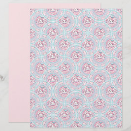 Cute Pastel Kawaii Bunny Dot Mandala Art Deco Fläk
