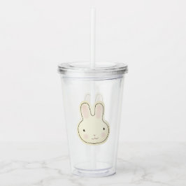 Cute pastel kräm bunny tecknad illustration Barn Take Away Mugg