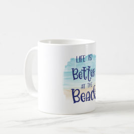 Cute Pastel Life är bättre i Beach Kaffemugg