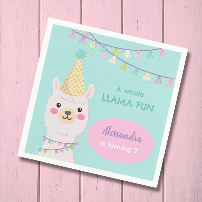 Cute pastel llama party pappersservett (Skapare uppladdad)