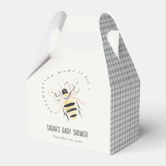 Cute Pastel Mum To Bee Neutral Baby Shower Presentaskar (Baksidan Sidan)