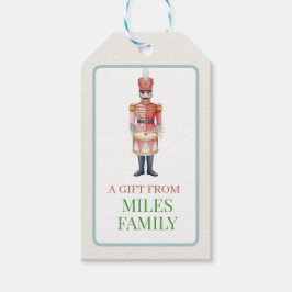 Cute Pastel Nutcracker Christmas  Ornament  Presentetikett