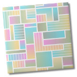 Cute Pastel Ombre Rainbow Geometric Mönster Kakelplatta<br><div class="desc">Cute Pastel Ombre Rainbow Geometric Mönster Ceramic Tile. Detta intressanta färg blockerade mönster har olika nyanser av många färger av regnbågen och har både en urbaniseringseffekt och en del rand som löper genom hela linjen. Om du vill använda den här plattan som en liten underlägg eller trivet för en drink...</div>