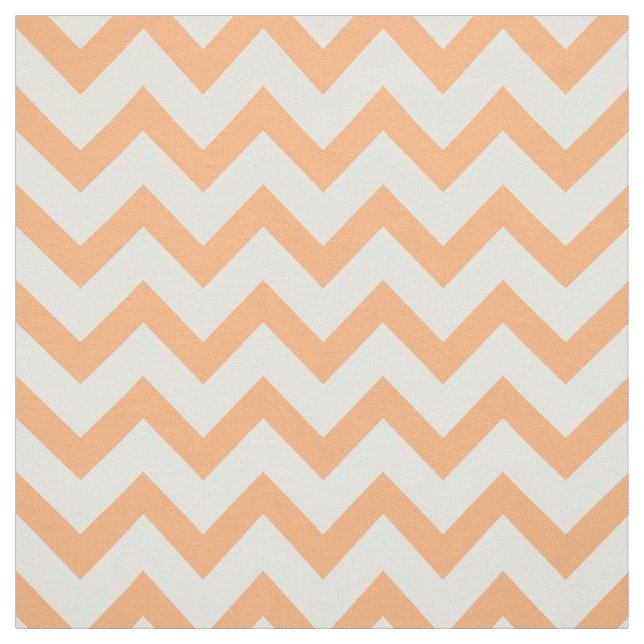 Cute pastel orange chevron mönster tyg (Provkarta)