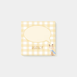 Cute Pastel Orange Gingham Mönster Post-it Notes