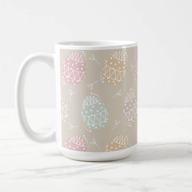 Cute Pastel-Påskägg Kaffemugg (Vänster)