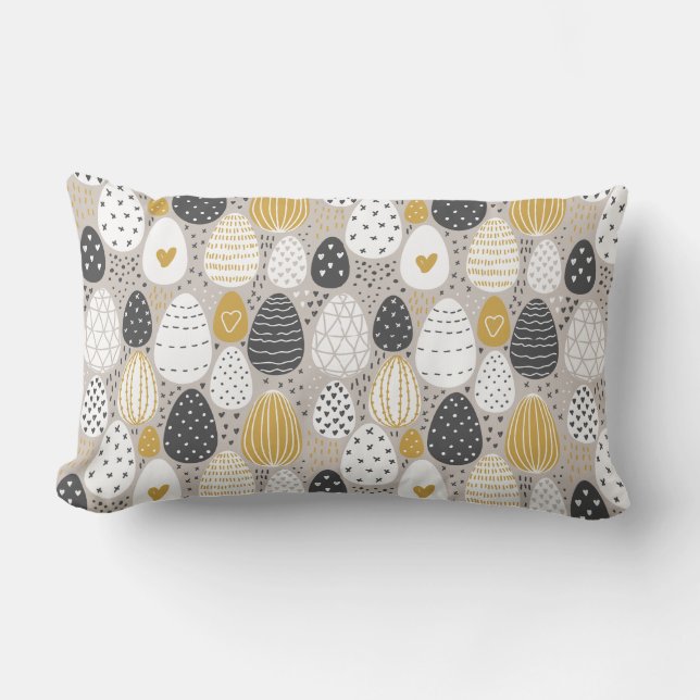 Cute Pastel-Påskägg Lumbarkudde (Framsida)