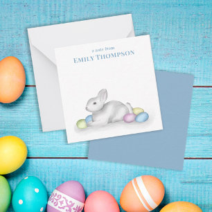 Cute Pastel-Påskhare enkel, klassisk, minimalistis Anteckningskort
