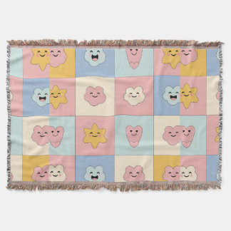 Cute Pastel Patchwork Blanket Filt