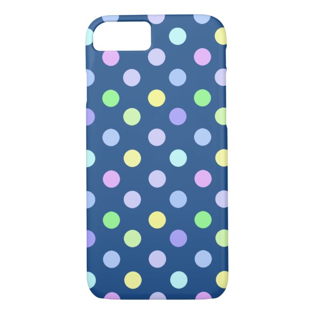 Cute Pastel Polka Dot Mönster Case-Mate iPhone Skal (Baksida)