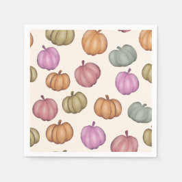 Cute Pastel Pumpkin Pastel Mönster Party Pappersservett