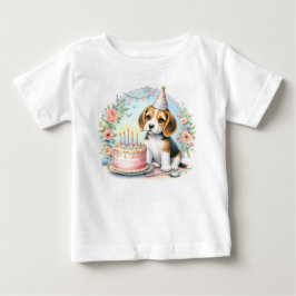 Cute Pastel Puppy Beagle - födelsedag T Shirt