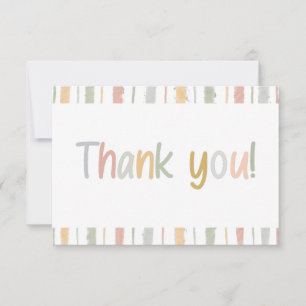 Cute Pastel Push StROkes Rand Baby Shower Tack Kort