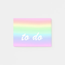 Cute Pastel Rainbow att göra Post-it Block
