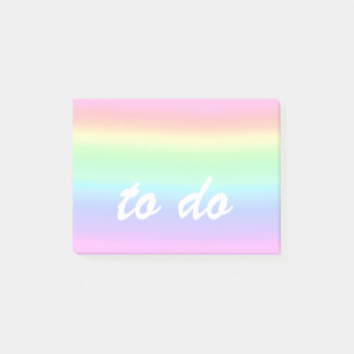 Cute Pastel Rainbow att göra Post-it Block