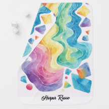 Cute Pastel Rainbow Geometric Shapes